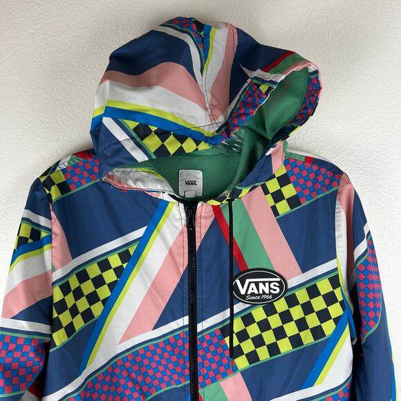 Vans Womens Windbreaker Jacket Size XS Colorful Full Zip Skate - Picture 5 of 8